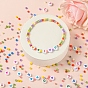 DIY Letter & Seed Beads Bracelet Making Kit, Including 8/0 Baking Paint Glass Seed Beads, Flat Round Acrylic Beads and Elastic Crystal Thread