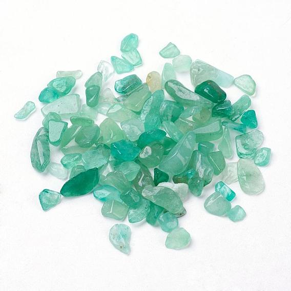 Natural Green Aventurine Beads, Chip, Tumbled Stone, No Hole/Undrilled