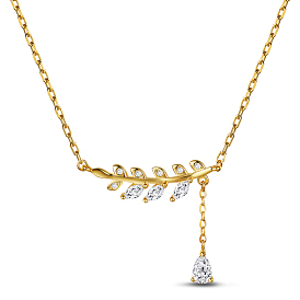 Ожерелья с подвесками из стерлингового серебра 925, золотые, 18 дюйм