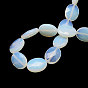 Faceted Oval Opalite Beads Strands, 17x13x6mm, Hole: 1mm, about 13pcs/strand, 8.26 inch