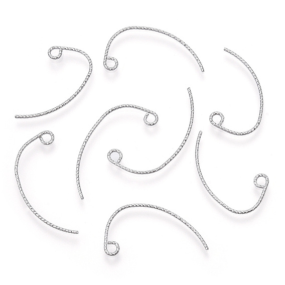 Crochets d'oreille en laiton, avec boucle horizontale, sans nickel
