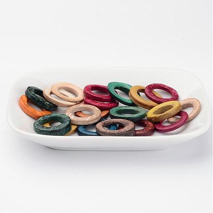 Dyed Wood Jewelry Findings Coconut Linking Rings