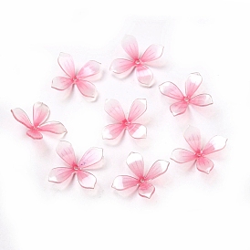 Acrylique coupelles, avec pièce thermorétractable, fleur