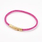 Braided Steel Wire Bracelet Making, with Stainless Steel Finding