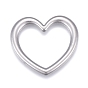 Ion Plating(IP) 304 Stainless Steel Linking Rings, Heart