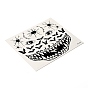 12 pcs 12 style lumineux halloween horreur tatouages temporaires amovibles papier visage autocollants, brillent dans le noir, rectangle