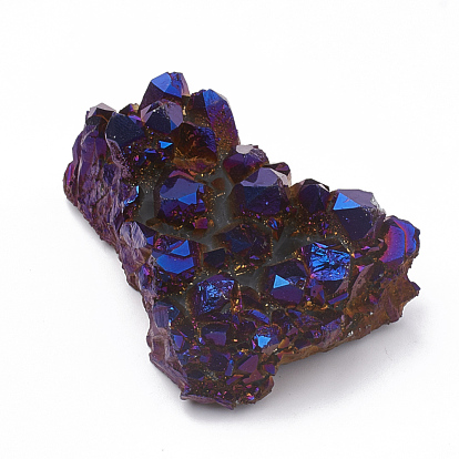 Гальванизированные кристаллы природного кристалла кварца, случайная форма