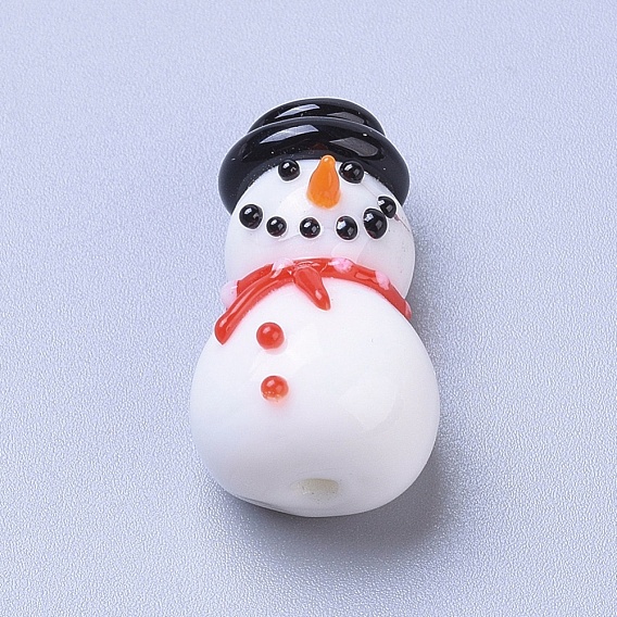 Бусины лэмпворк , мультфильм рождественский снеговик