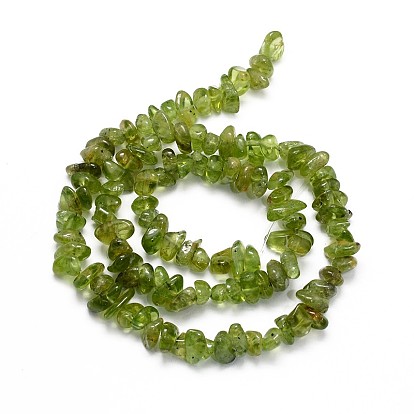 Natural Peridot Chips Beads Strands