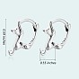 925 Sterling Silver Cute Cat Hoop Earrings for Women