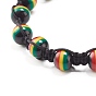 Adjustable Braided Beads Bracelets, Resin Beads Bracelets