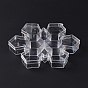 12 Grids Transparent Plastic Box, Snowflake Bead Containers for Small Jewelry and Beads