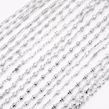 304 из нержавеющей стали ссылка цепи ожерелья, с карабин-лобстерами , разнообразные