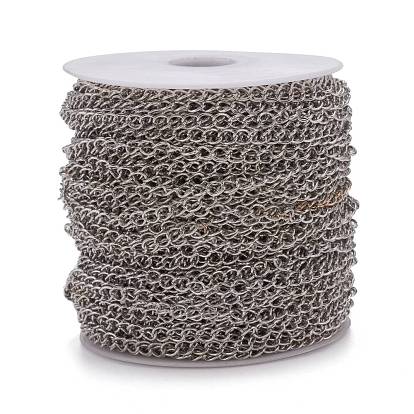 Iron Twisted Chains, Unwelded, with Spool, Oval