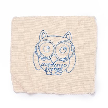 Owl Punch Embroidery Supplies Kit, including Instruction, Solid Wood Embroidered Frame, Plastic Needle, Fabric and 7 Colors Threads