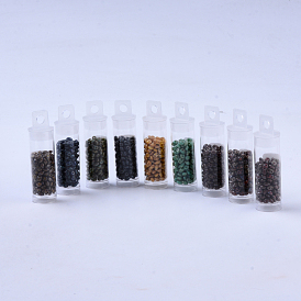 2-Hole Seed Beads, Czech Glass Beads, Opaque Baking Paint Style