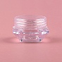 Transparent Plastic Empty Portable Facial Cream Jar, Tiny Makeup Sample Containers, with Screw Lid, Diamond Shape
