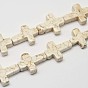 Cross Natural Magnesite Beads Strands, 20x16x6mm, Hole: 1mm, about 20pcs/strand, 15.7 inch