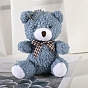 Cute Plush PP Cotton Bear Doll Pendant Decorations, with Alloy Findings, for Keychain Bag Hanging Decoration