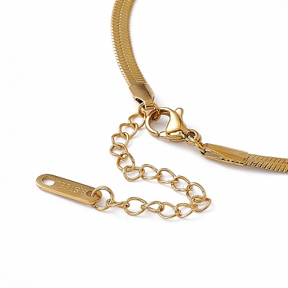 304 collar con colgante de serpiente de acero inoxidable con cadenas en espiga para hombres y mujeres