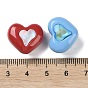 Perles acryliques de peinture en aérosol, avec strass, cœur