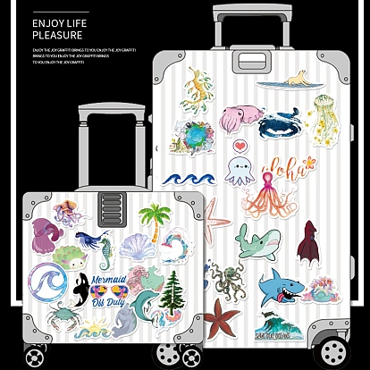 Waterproof PVC Plastic Stickers, for Suitcase, Skateboard, Refrigerator, Helmet, Mobile Phone Shell