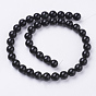 Natural Obsidian Beads Strands, Round, Grade A, Black And Colorful