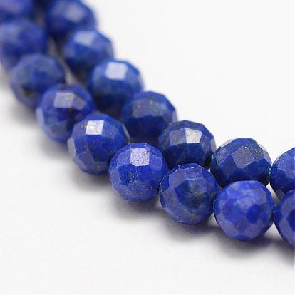 Lapis-lazuli, brins de perles naturels , Grade a, facette, ronde