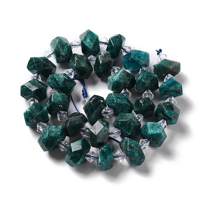 Natural Apatite Beads Strands, Faceted Polygon
