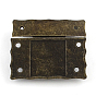 Wooden Box Lock Catch Clasps, 42x51x9mm, Hole: 2.5mm