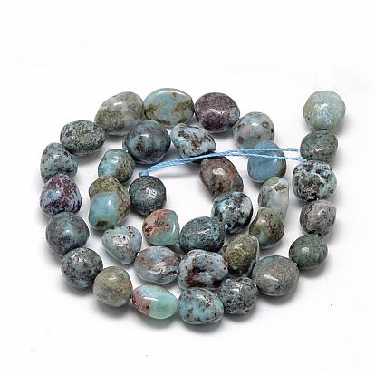 Natural Larimar Beads Strands, Grade B, Oval