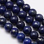 Une qualité lapis-lazuli naturel brins de perles rondes, teint, 8mm, Trou: 1mm, Environ 48 pcs/chapelet, 15.1 pouce