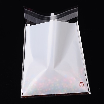 Rectangle OPP Cellophane Bags, with Word Love, 14x9.9cm, Bilateral Thickness: 0.07mm, about 95~100pcs/bag