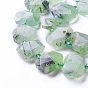 Natural Prehnite Beads Strands, Faceted, Oval