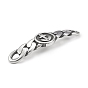 Tibetan Style 304 Stainless Steel Connector Charms, Flat Round with Anchor Pattern