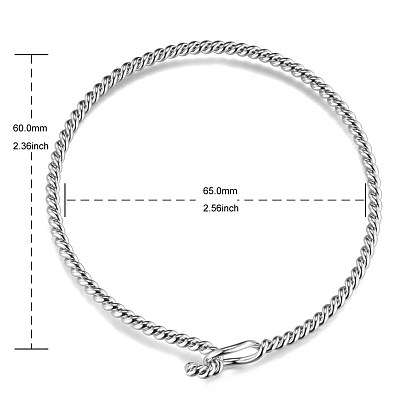 Bracelet en laiton Shegrace, bande de torsion et cercle
