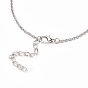 Alloy Elephant Charm Anklets, with Alloy Lobster Claw Clasps and 316 Surgical Stainless Steel Cable Chains