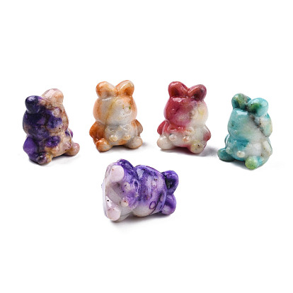 Décorations d'affichage en quartz naturel, opale naturelle, teints et chauffée, cat