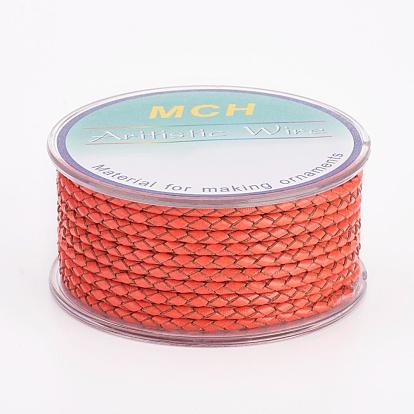Eco-Friendly Braided Leather Cord, Leather Jewelry Cord, Jewelry DIY Making Material