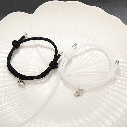 2piezas de aleación con pulseras elásticas de resina., con magnética, tema del día de San Valentín