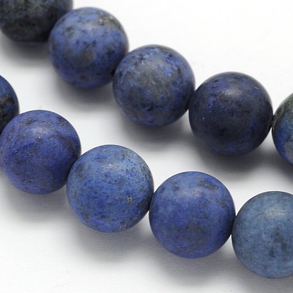 Frosted Round Natural Grade AA Sodalite Beads Strands
