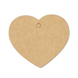 100Pcs Blank Kraft Paper Gift Tags, Heart