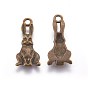 Tibetan Style Alloy Pendants, Lead Free & Cadmium Free, Rabbit