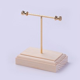 Персик деревянная серьга дисплей, дисплей ювелирных изделий стойки, с железной фурнитурой