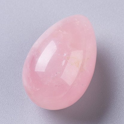 Natural Rose Quartz Egg Stone, Pocket Palm Stone for Anxiety Relief Meditation Easter Decor