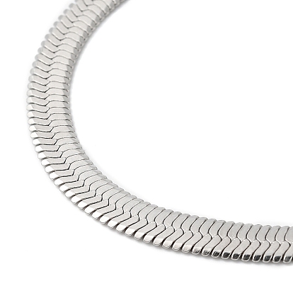 304 браслет-цепочка из нержавеющей стали с узором «елочка» для мужчин и женщин