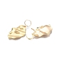 Brass Twist Oval Dangle Leverback Earrings for Women, Cadmium Free & Nickel Free & Lead Free