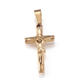 201 Stainless Steel Pendants, For Easter, Crucifix Cross
