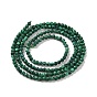 Synthetic Malachite Beads Strands, Faceted, Round