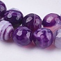 Natural Madagascar Agate Beads Strands, Faceted, Round